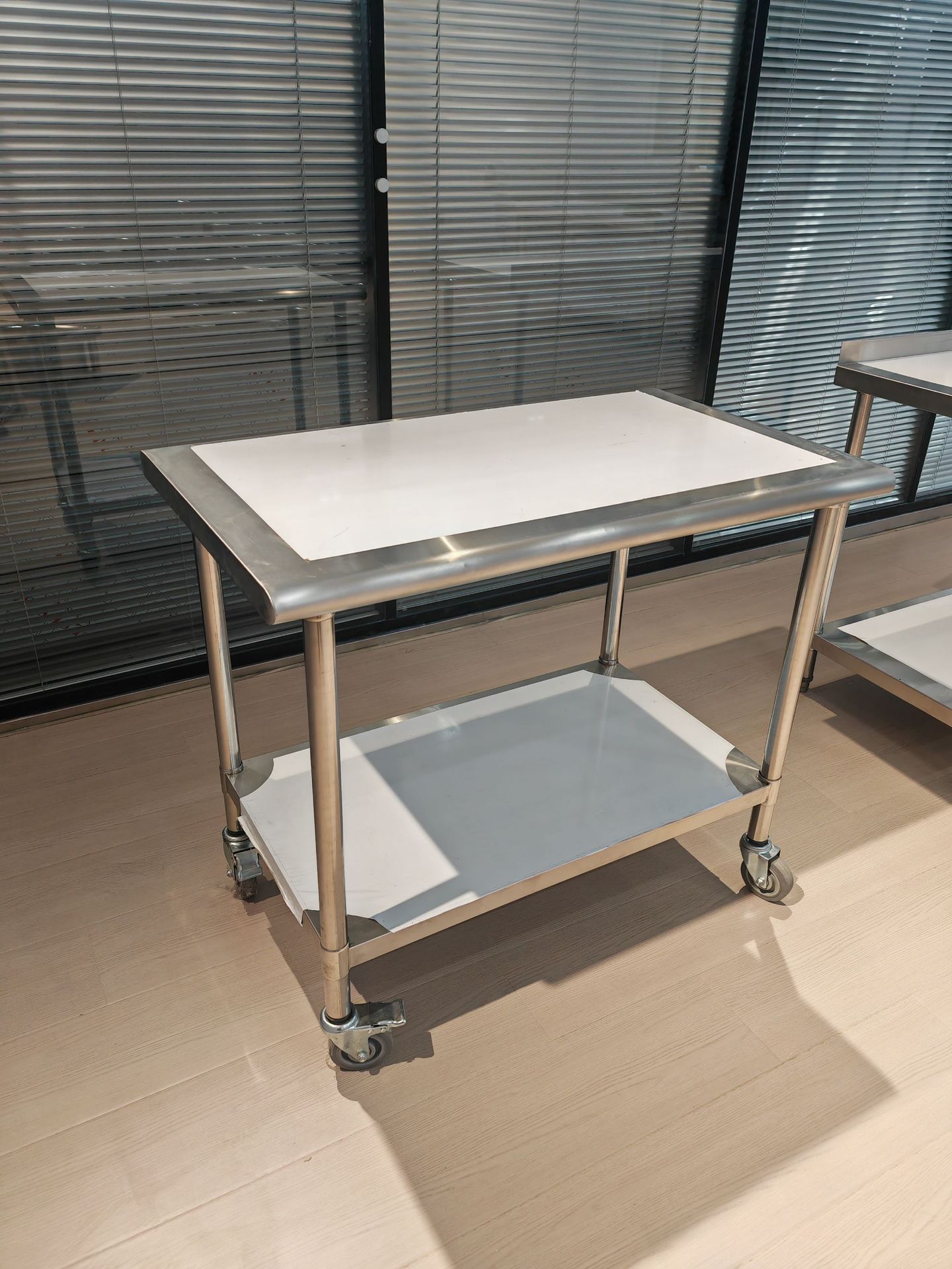 Stainless Steel Kitchen Work Table With Castor