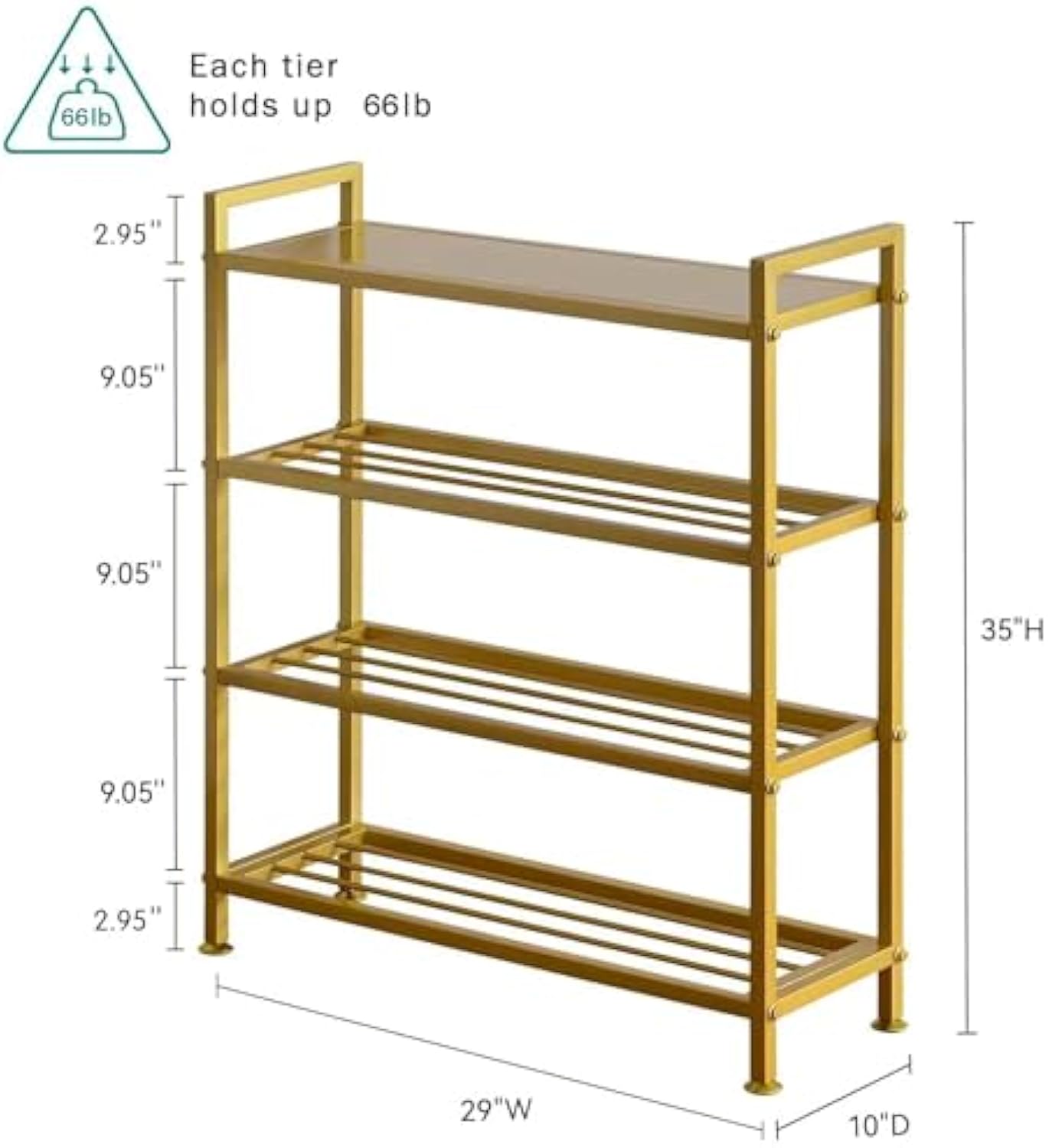 Multilayer Metal Household Shoe Rack for Home Hallway