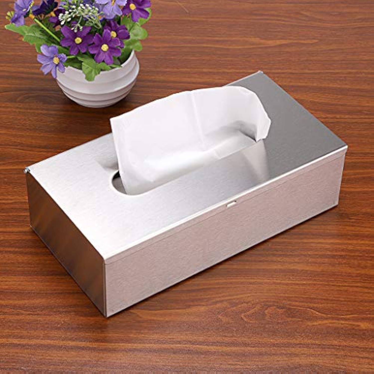 Luxury Metal 304 Stainless Steel Tissue Box for Living Room