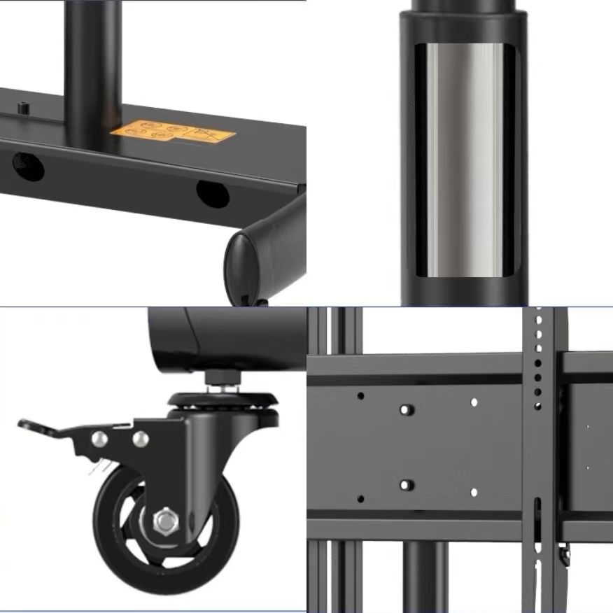Metal Adjustable Removable Tv Stand With Wheels