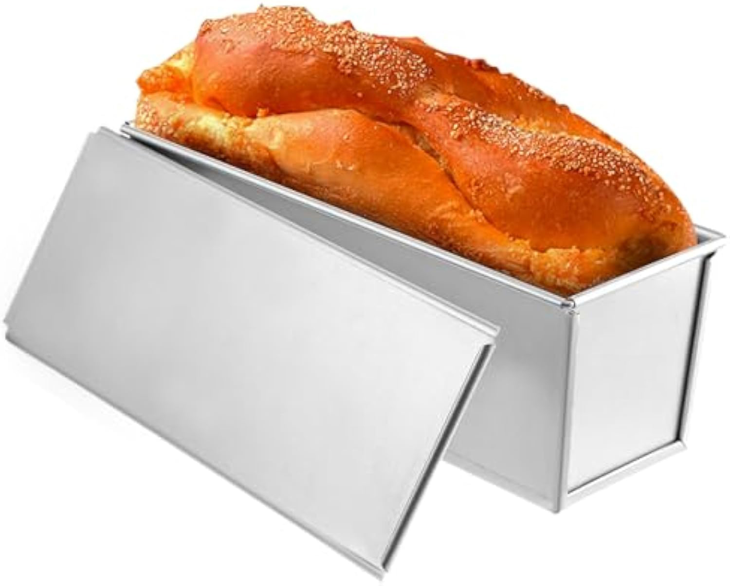Bread Loaf Pan - Stainless Steel Bread Box for Kitchen Storage