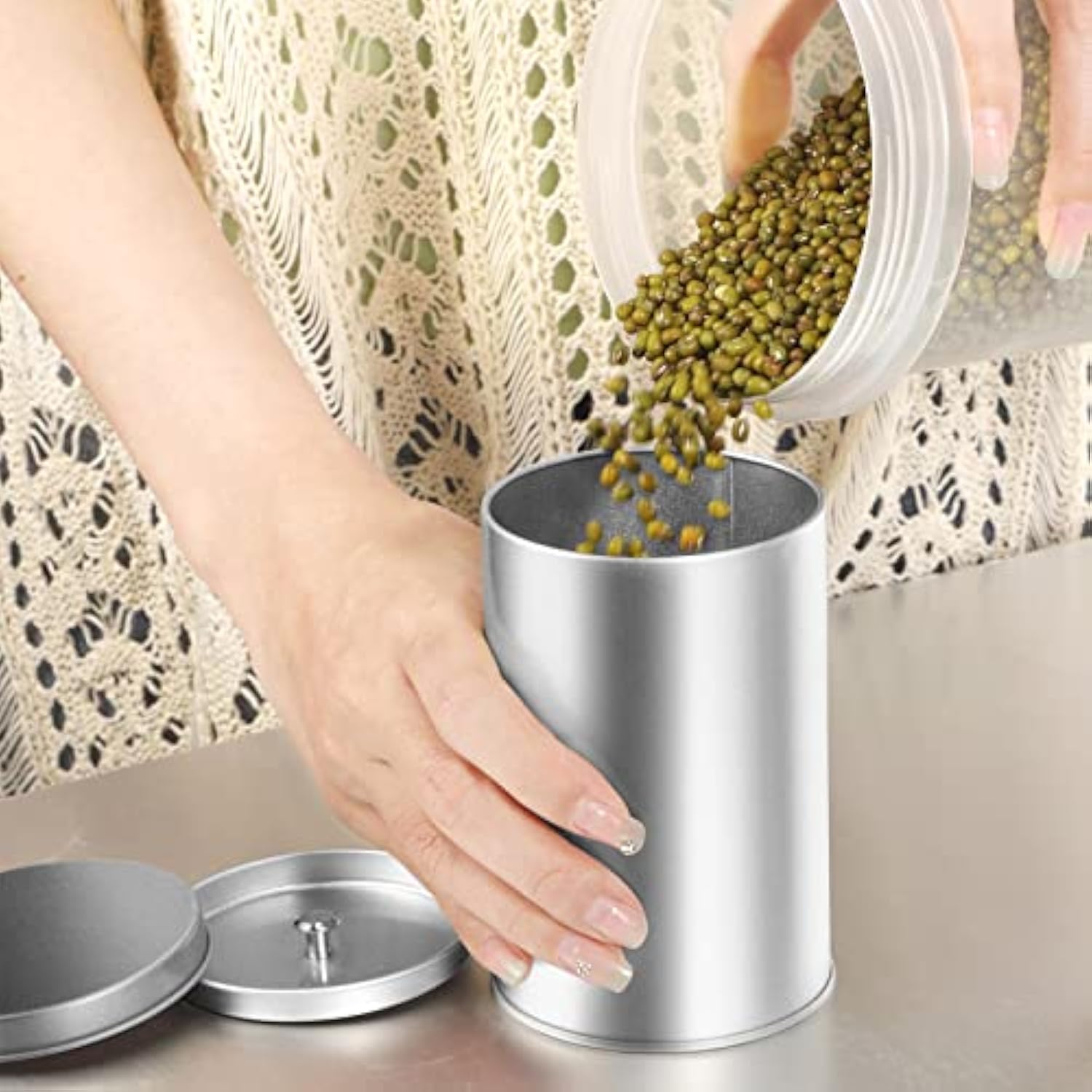 Empty Small Round Metal Coffee Cans for Loose Tea