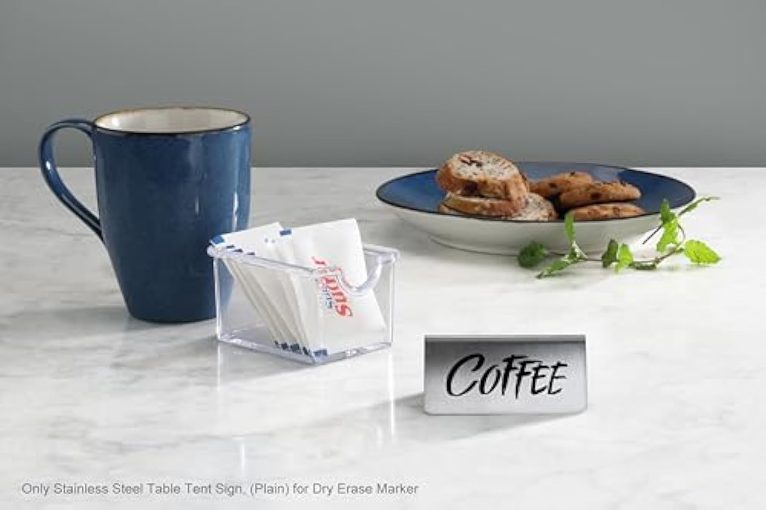 Custom Portable Stainless Steel Metal Desk Sign for Restaurant
