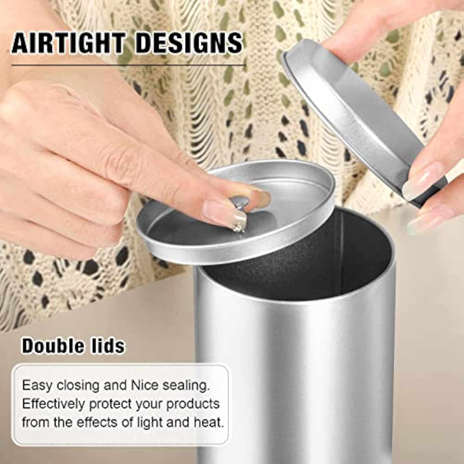 Empty Small Round Metal Coffee Cans for Loose Tea